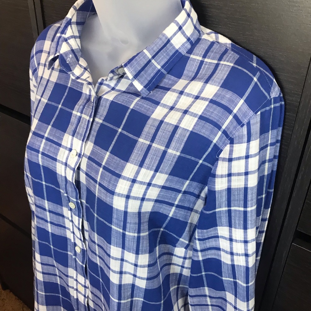 J. Crew plaid long sleeve shirt size 12